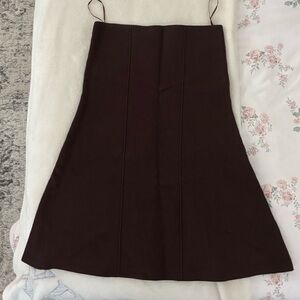 Lioness Dark Brown A-Line Skirt